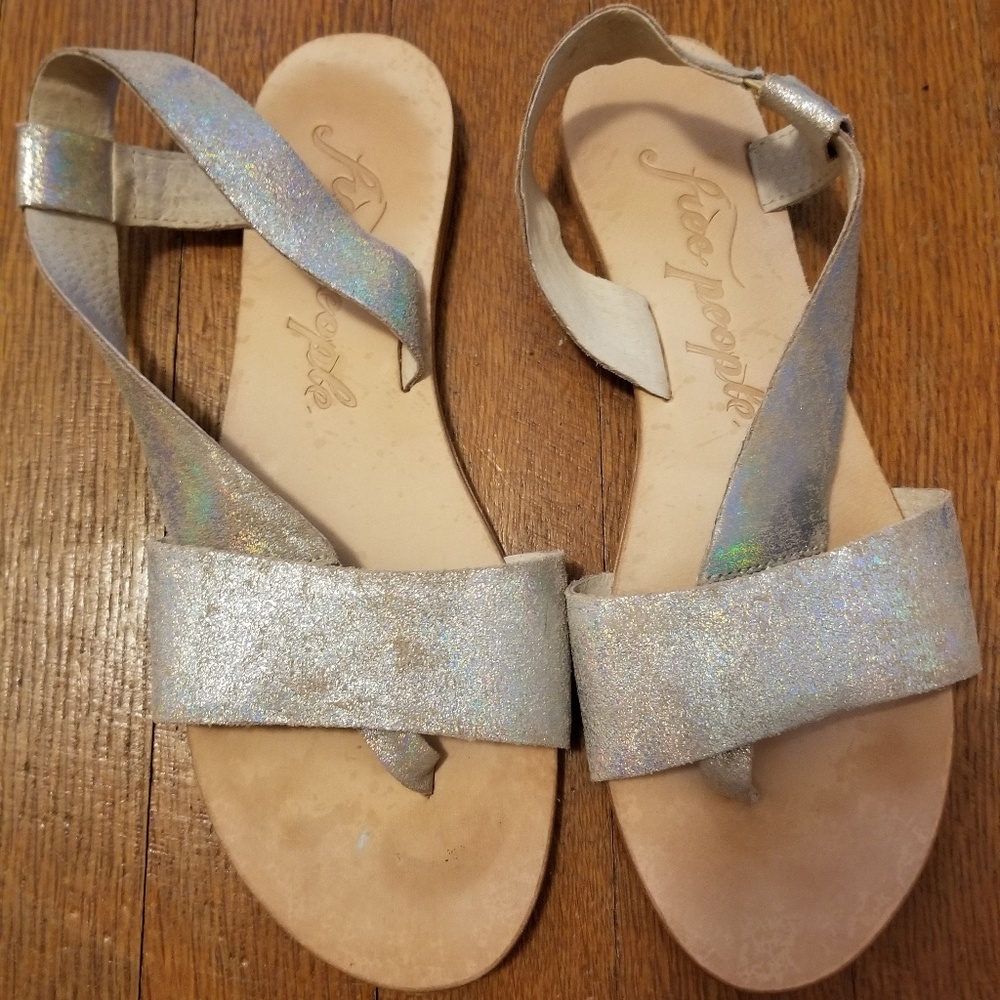 Free People Metallic Sandals
